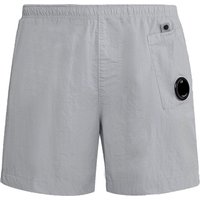 C.P. Company Badeshorts in Crinkle-Optik mit Logo-Patch und Druckknopf-Tasche von C.P. Company