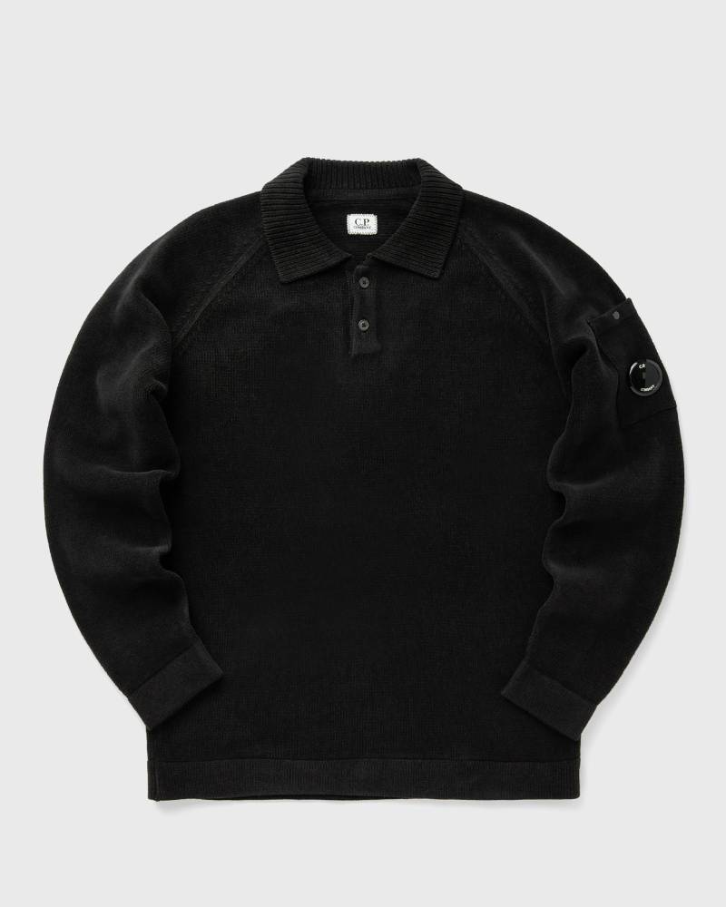 C.P. Company CHENILLE COTTON POLO KNIT men Pullovers black in Größe:XXL von C.P. Company