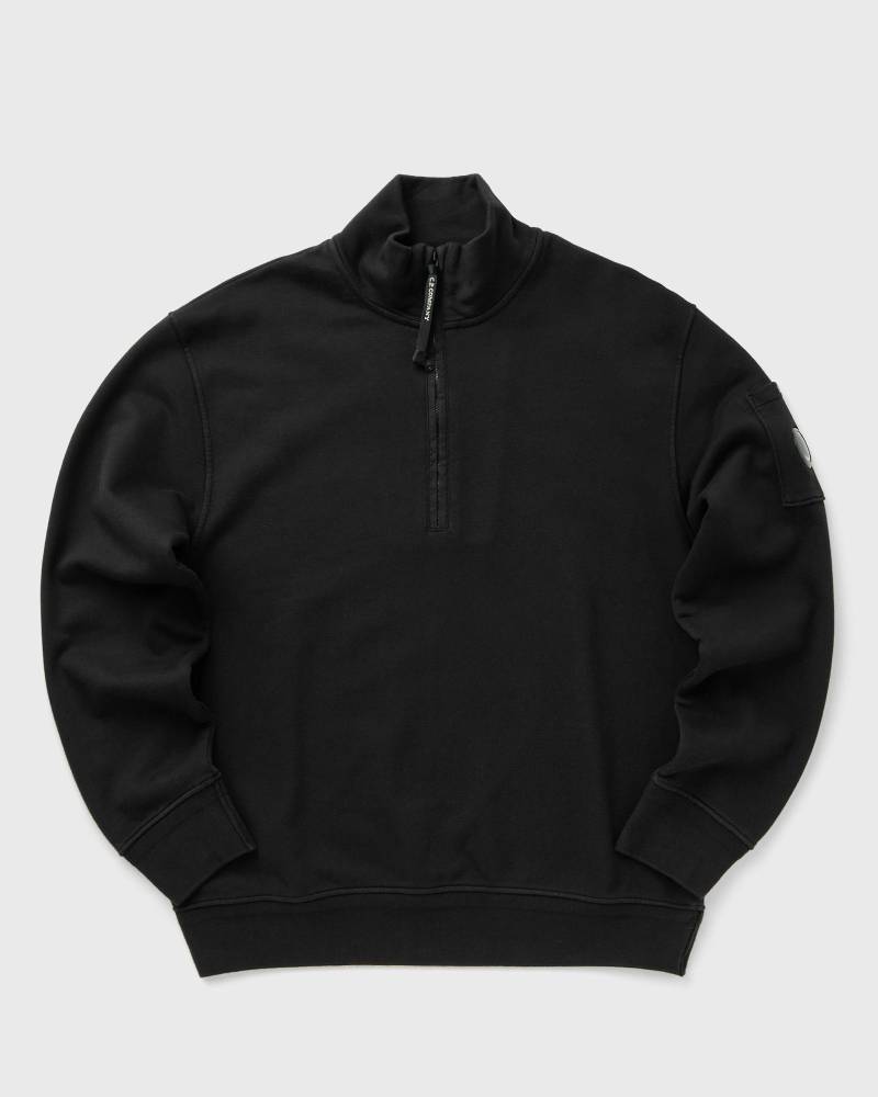 C.P. Company COTTON DIAGONAL FLEECE HALF ZIP SWEATSHIRT men Half-Zips|Sweatshirts black in Größe:S von C.P. Company