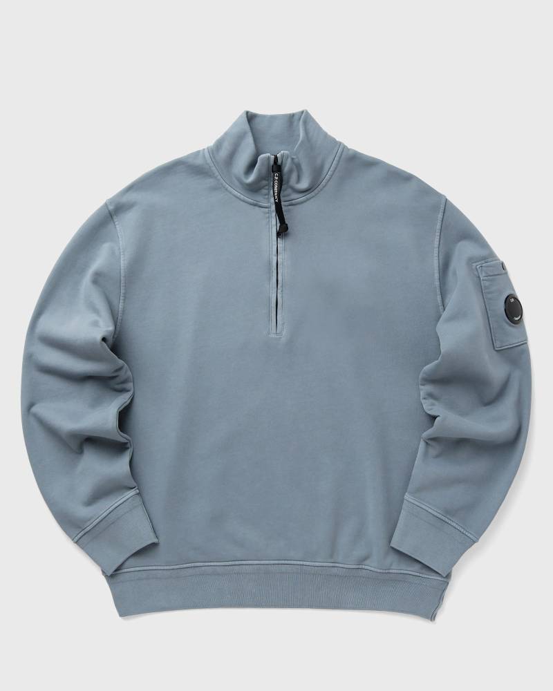 C.P. Company COTTON DIAGONAL FLEECE HALF ZIP SWEATSHIRT men Half-Zips|Sweatshirts grey in Größe:L von C.P. Company