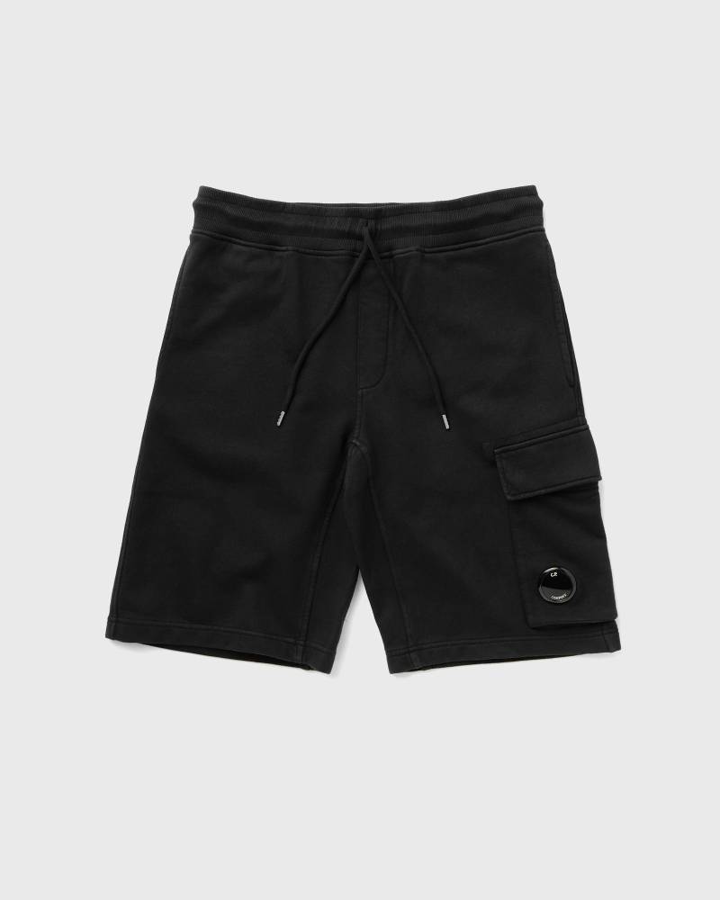 C.P. Company COTTON DIAGONAL FLEECE LOGO SHORTS men Casual Shorts black in Größe:M von C.P. Company