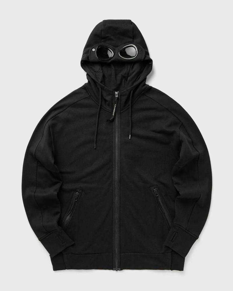 C.P. Company DIAGONAL RAISED FLEECE GOGGLE ZIPPED HOODED SWEATSHIRT men Hoodies|Zippers black in Größe:XXL von C.P. Company