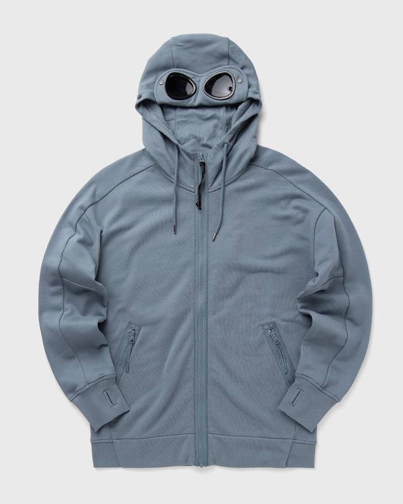 C.P. Company DIAGONAL RAISED FLEECE GOGGLE ZIPPED HOODED SWEATSHIRT men Hoodies|Zippers grey in Größe:L von C.P. Company