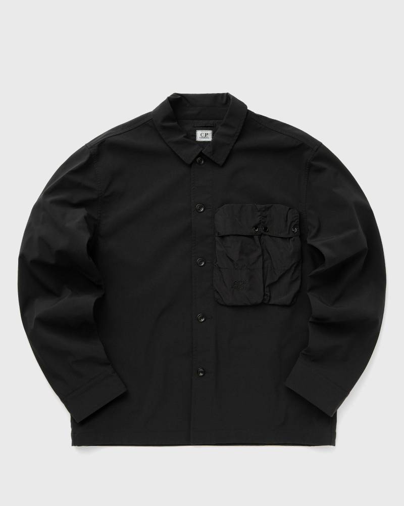 C.P. Company GD SHELL MIXED BUTTONED OVERSHIRT men Overshirts black in Größe:XXL von C.P. Company