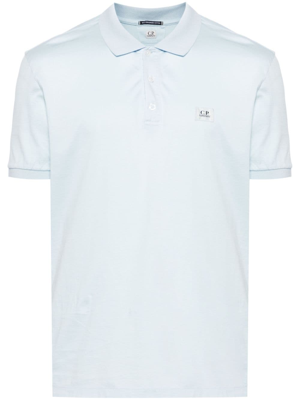 C.P. Company Jersey-Poloshirt mit Logo-Patch - Blau von C.P. Company