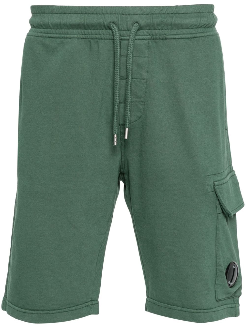 C.P. Company Jersey-Shorts mit Lens-Detaiil - Grün von C.P. Company