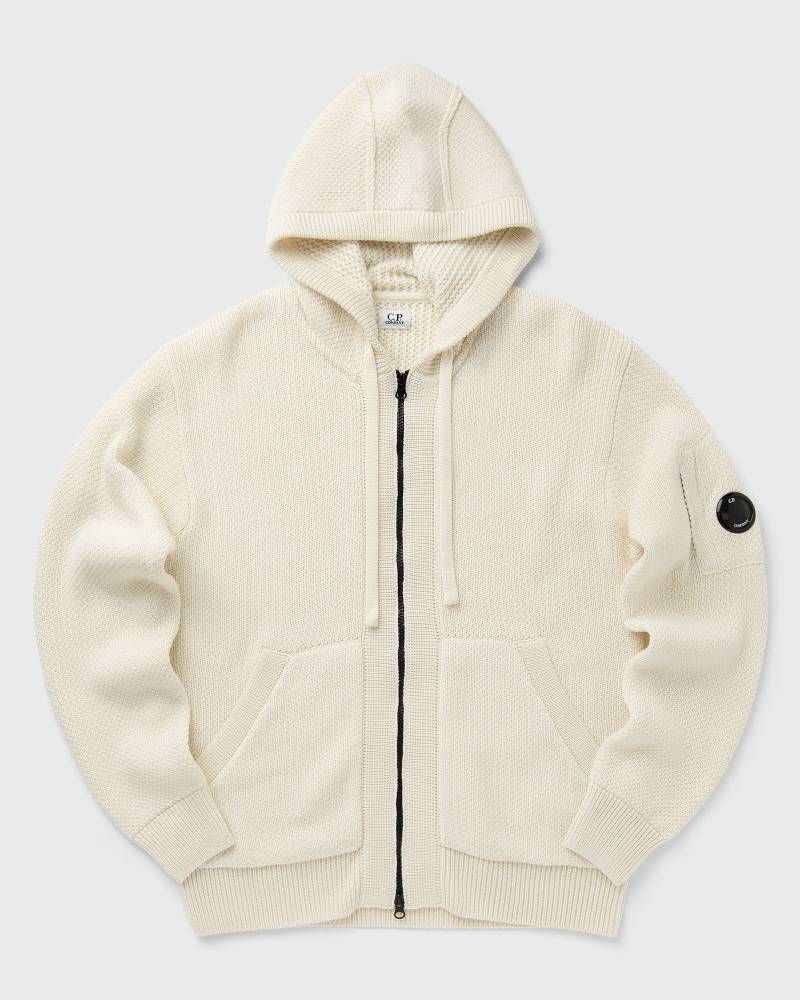 C.P. Company KNITWEAR HOODED IN RE-WOOL men Pullovers|Zippers & Cardigans beige in Größe:M von C.P. Company