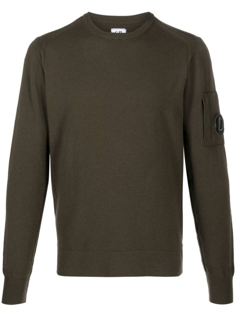 C.P. Company Pullover mit Linsen-Patch - Grün von C.P. Company