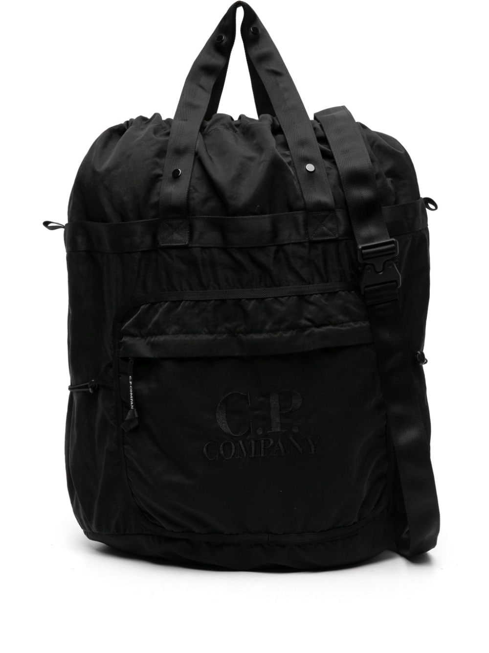 C.P. Company Lockere Kuriertasche mit Logo-Stickerei - Schwarz von C.P. Company