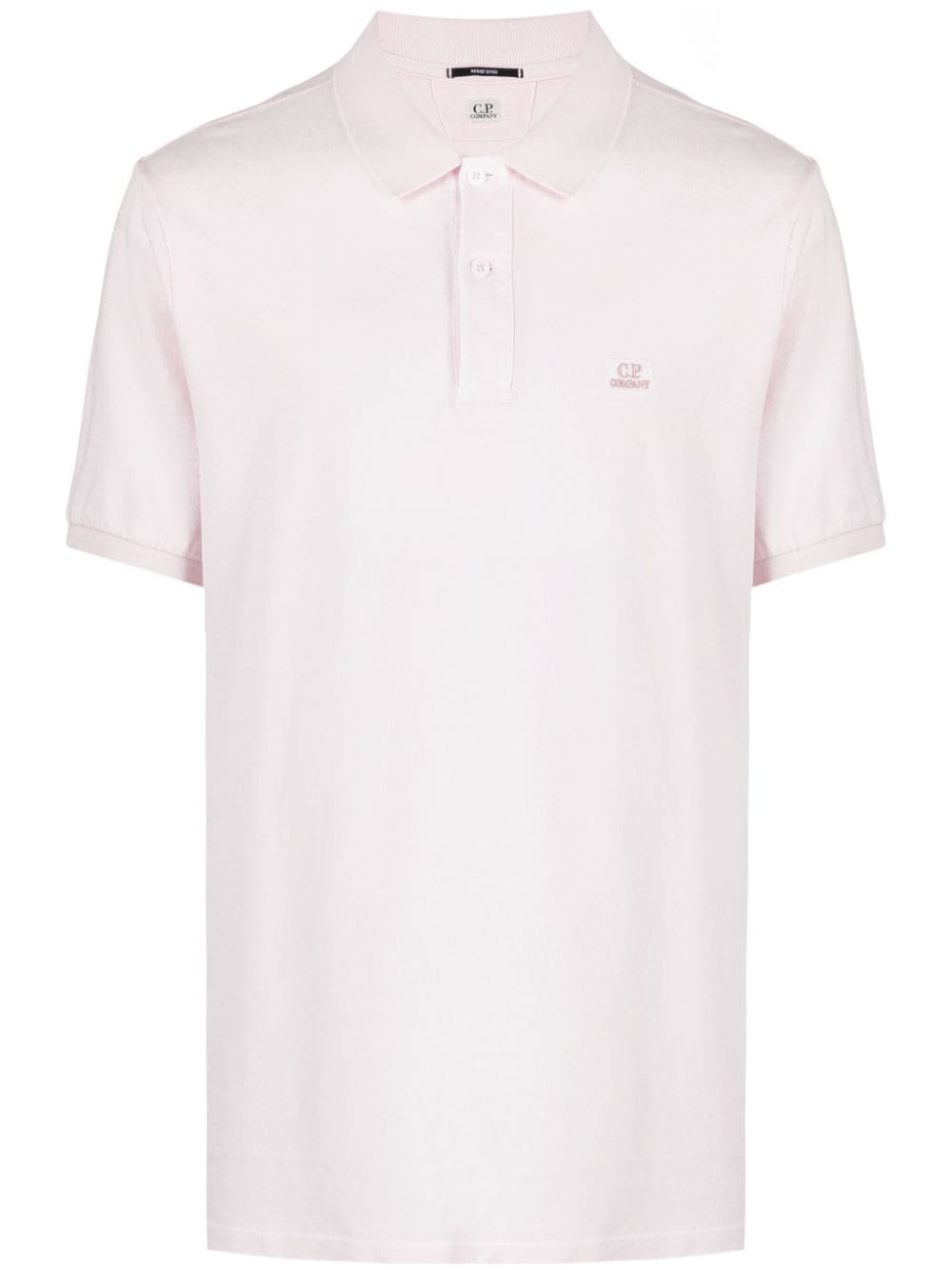 C.P. Company Pikee-Poloshirt mit Logo-Patch - Rosa von C.P. Company