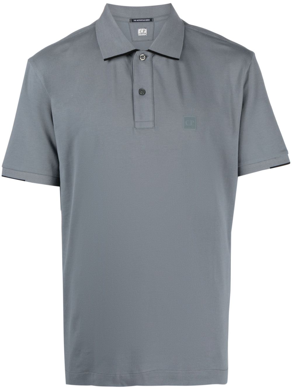 C.P. Company Pikee-Poloshirt mit Logo-Print - Blau von C.P. Company