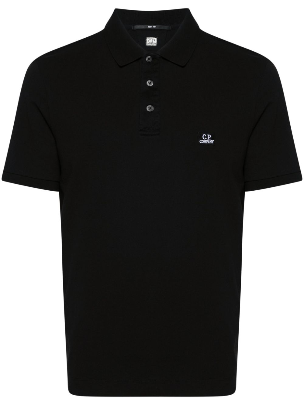 C.P. Company Poloshirt mit Logo-Applikation - Schwarz von C.P. Company