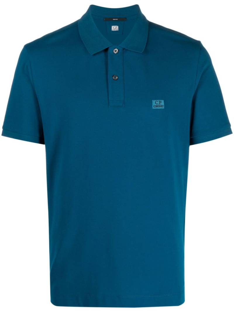 C.P. Company Poloshirt mit Logo-Patch - Blau von C.P. Company