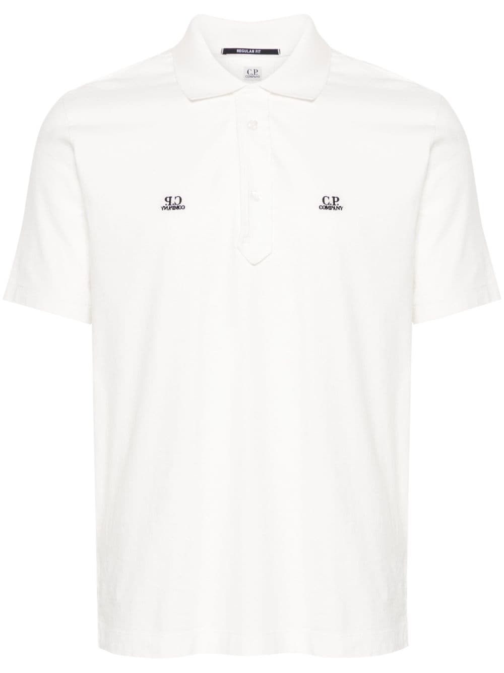 C.P. Company Poloshirt mit Logo-Stickerei - Weiß von C.P. Company
