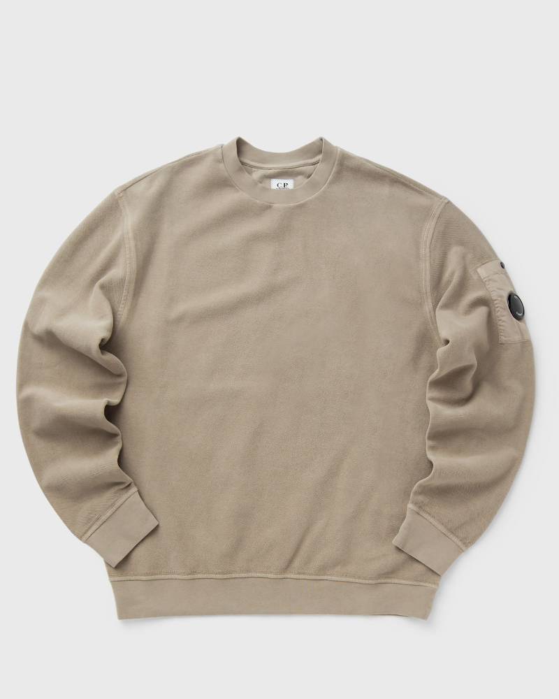 C.P. Company SWEATSHIRTS CREW NECK IN BRUSHED EMERIZED DIAGONAL FLEECE men Sweatshirts beige in Größe:M von C.P. Company
