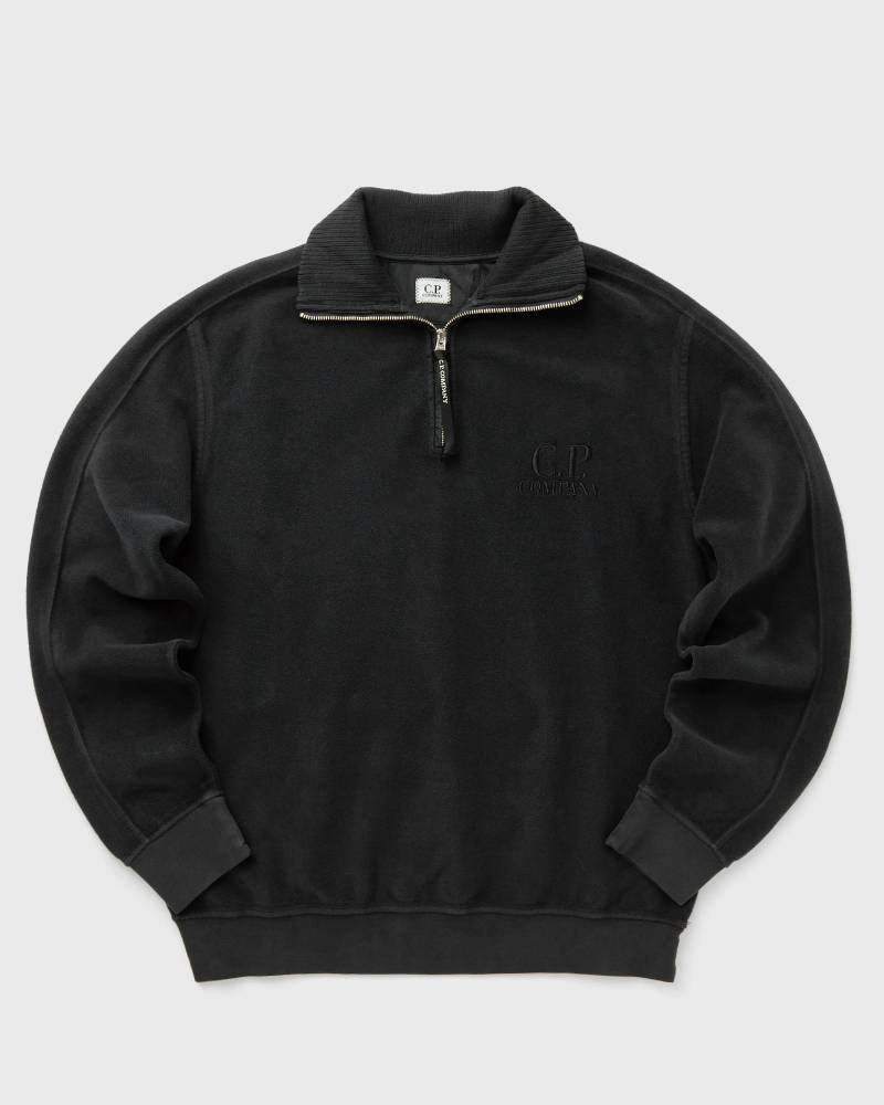 C.P. Company SWEATSHIRTS POLO COLLAR IN BRUSHED EMERIZED DIAGONAL FLEECE men Half-Zips black in Größe:L von C.P. Company