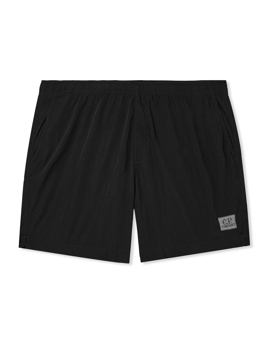 C.P. Company - Slim-Fit Mid-Length Logo-Appliquéd Swim Shorts - Men - Black - IT 50 von C.P. Company