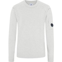 C.P. Company Softer Rundhalspullover mit Lammwolle und Logo-Patch in S von C.P. Company