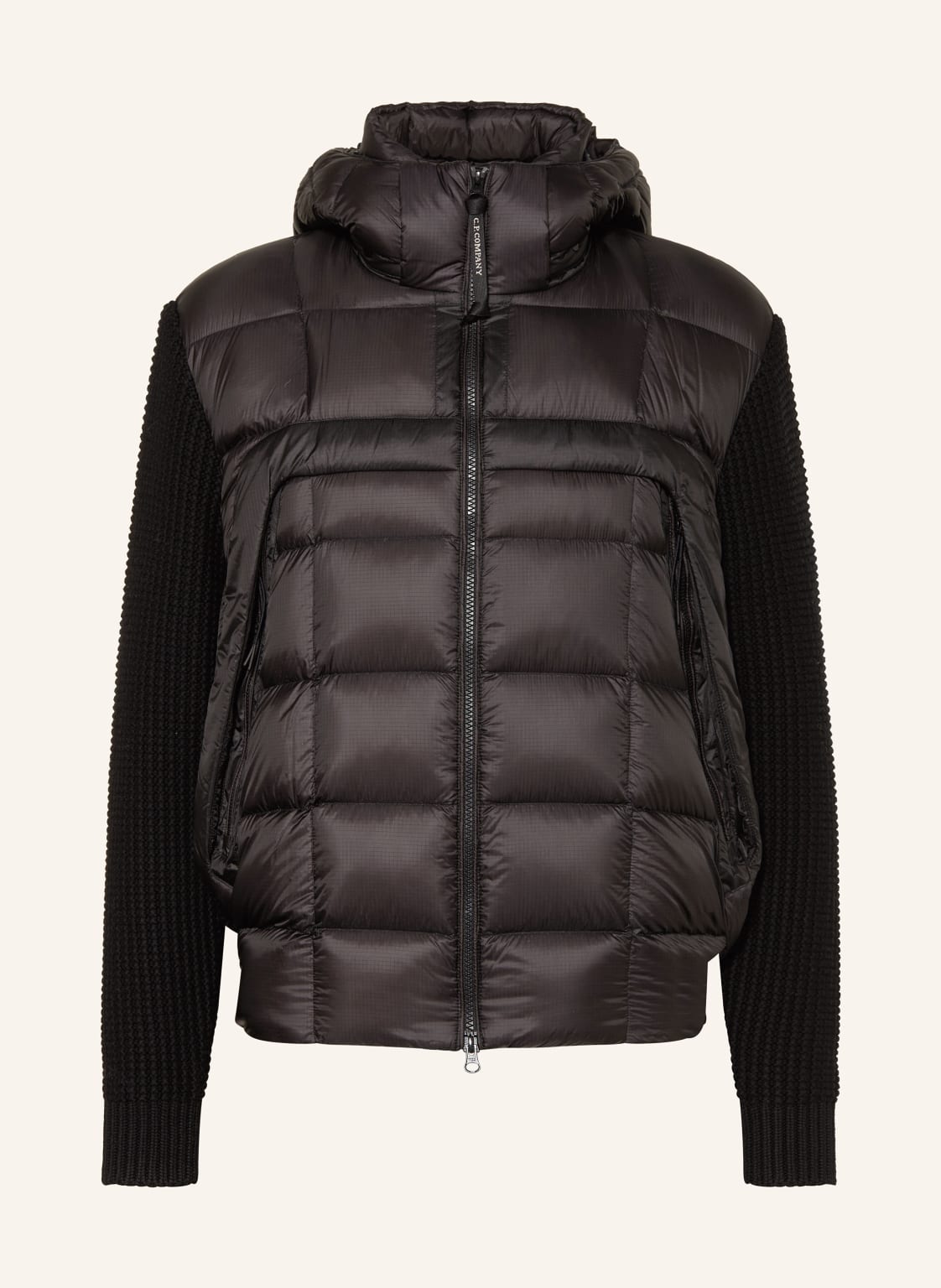 C.P. Company Steppjacke Im Materialmix schwarz von C.P. Company