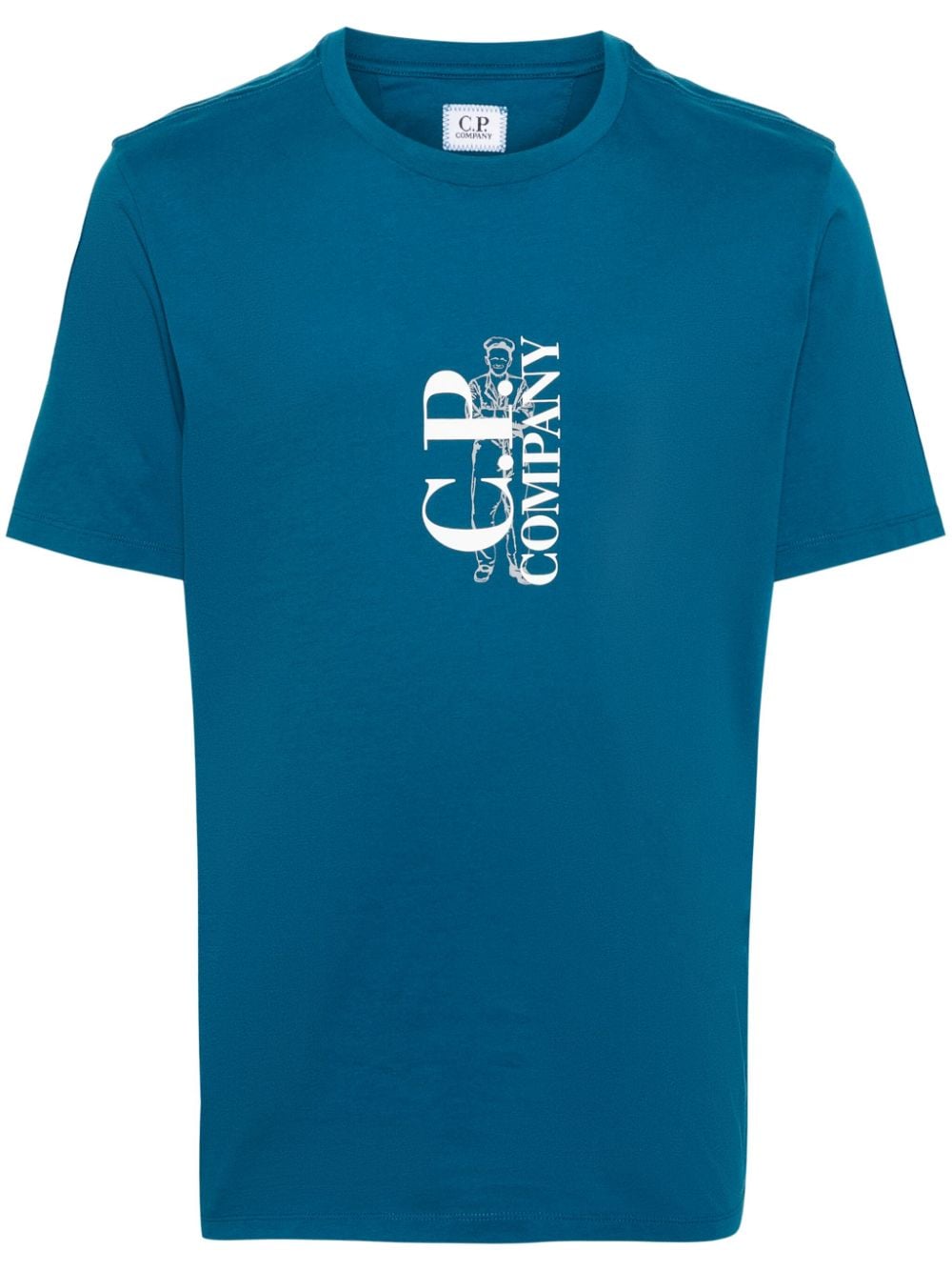 C.P. Company T-Shirt mit Logo-Print - Blau von C.P. Company