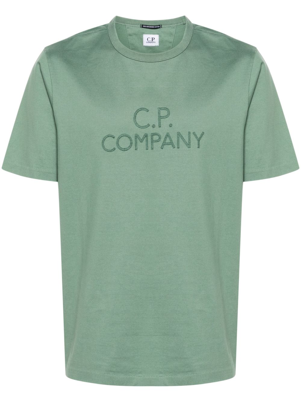 C.P. Company T-Shirt mit Logo-Stickerei - Grün von C.P. Company