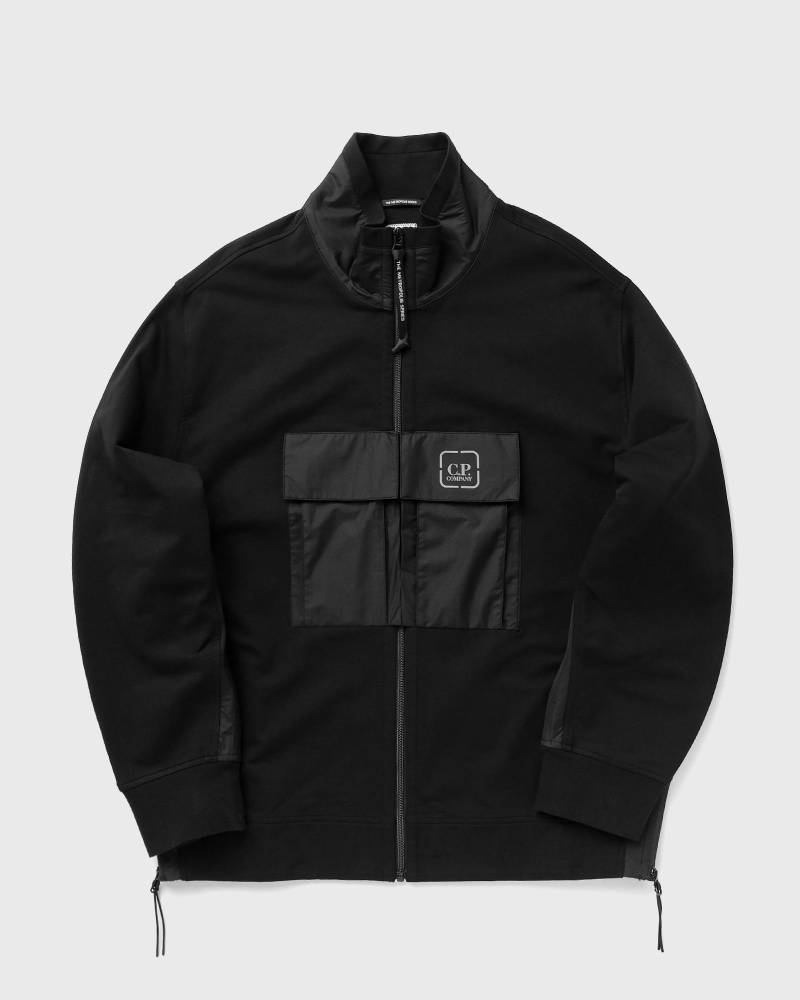 C.P. Company THE METROPOLIS SERIES STRETCH FLEECE MIXED FULL ZIP SWEATSHIRT men Zippers black in Größe:XXL von C.P. Company