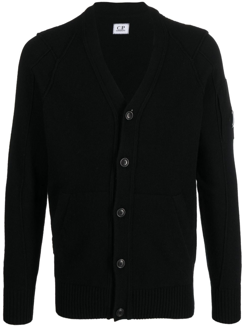 C.P. Company Cardigan mit V-Ausschnitt - Schwarz von C.P. Company