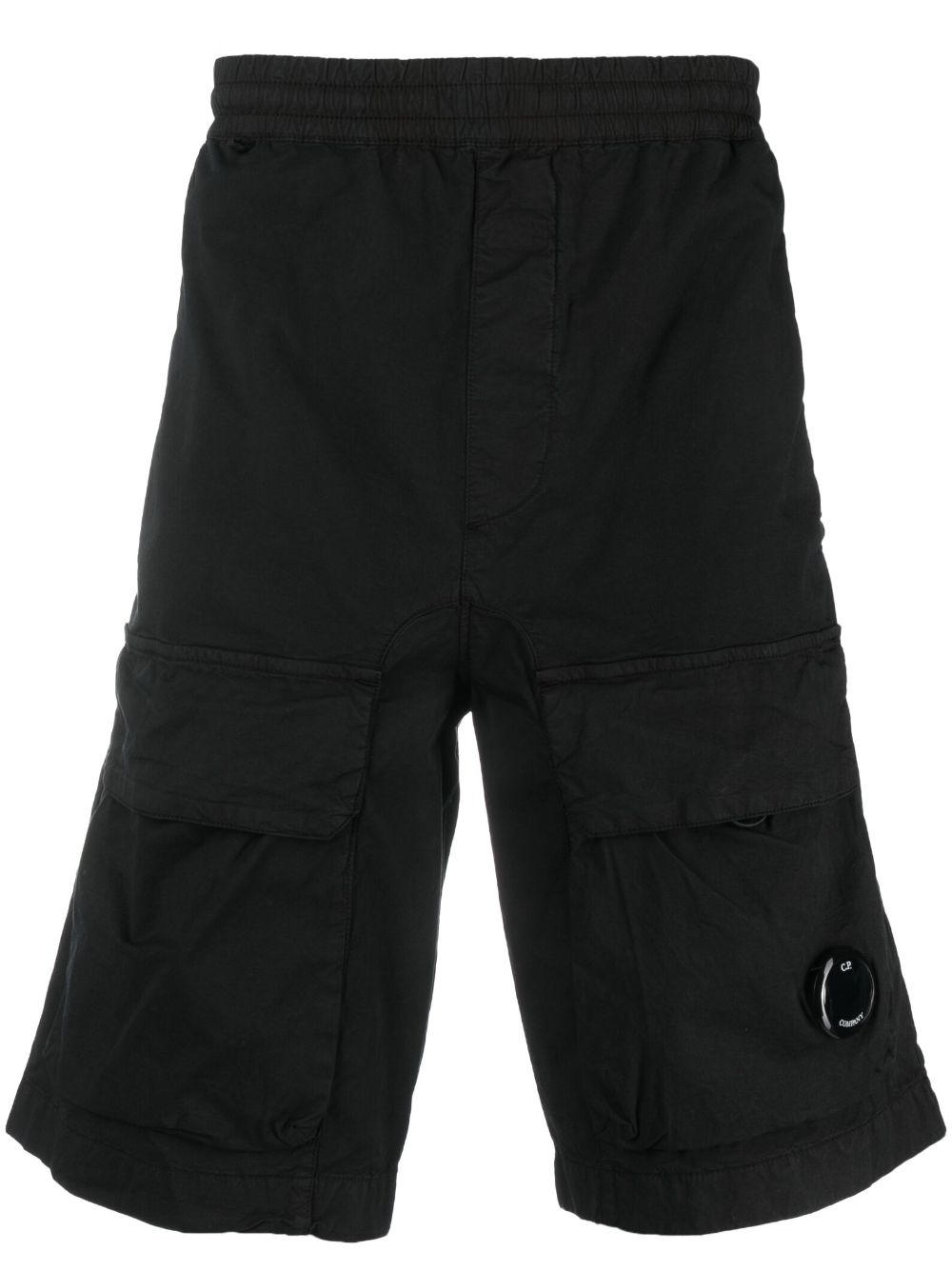 C.P. Company Cargo-Shorts mit Logo-Patch - Schwarz von C.P. Company