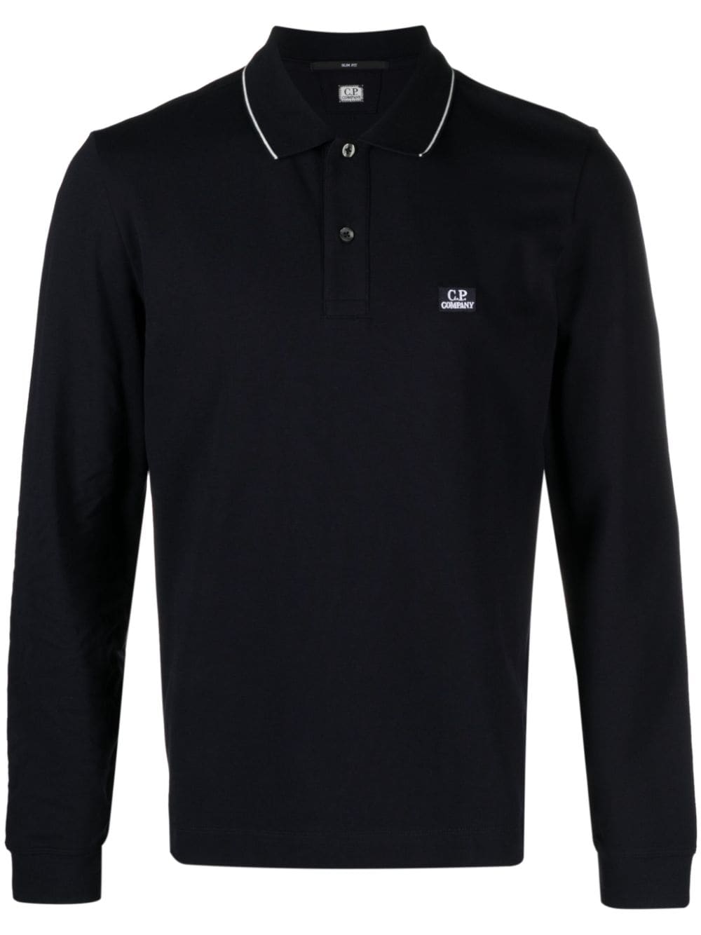 C.P. Company Pikee-Poloshirt mit Logo-Patch - Blau von C.P. Company