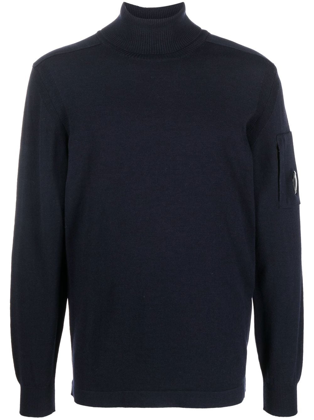 C.P. Company Rollkragenpullover mit Logo-Patch - Blau von C.P. Company