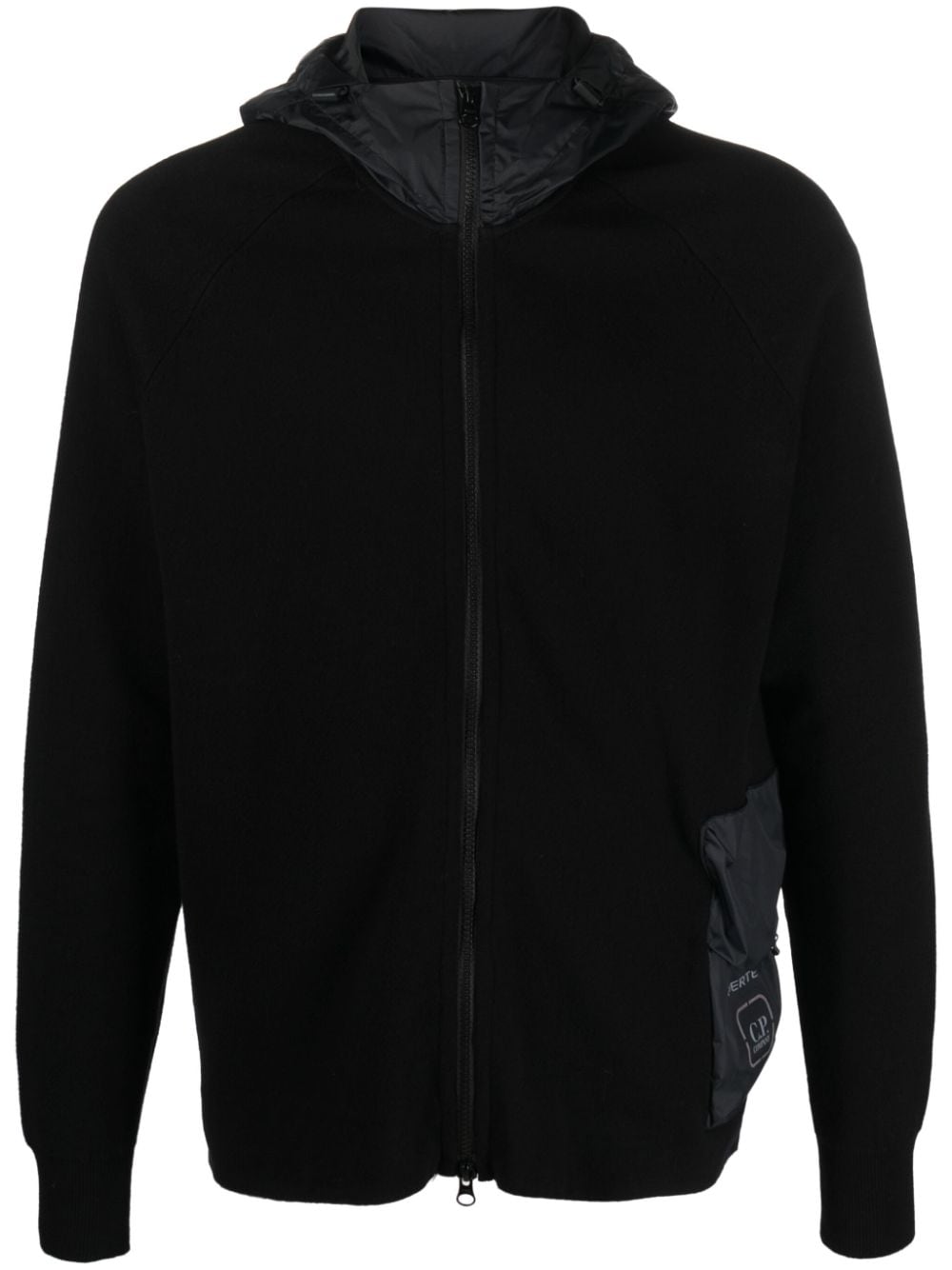 C.P. Company Fleece-Hoodie mit Logo-Print - Schwarz von C.P. Company