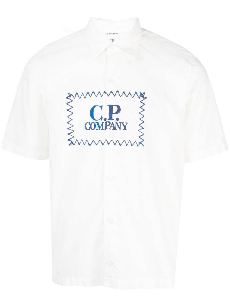 C.P. Company Hemd mit Logo-Print - Weiß von C.P. Company