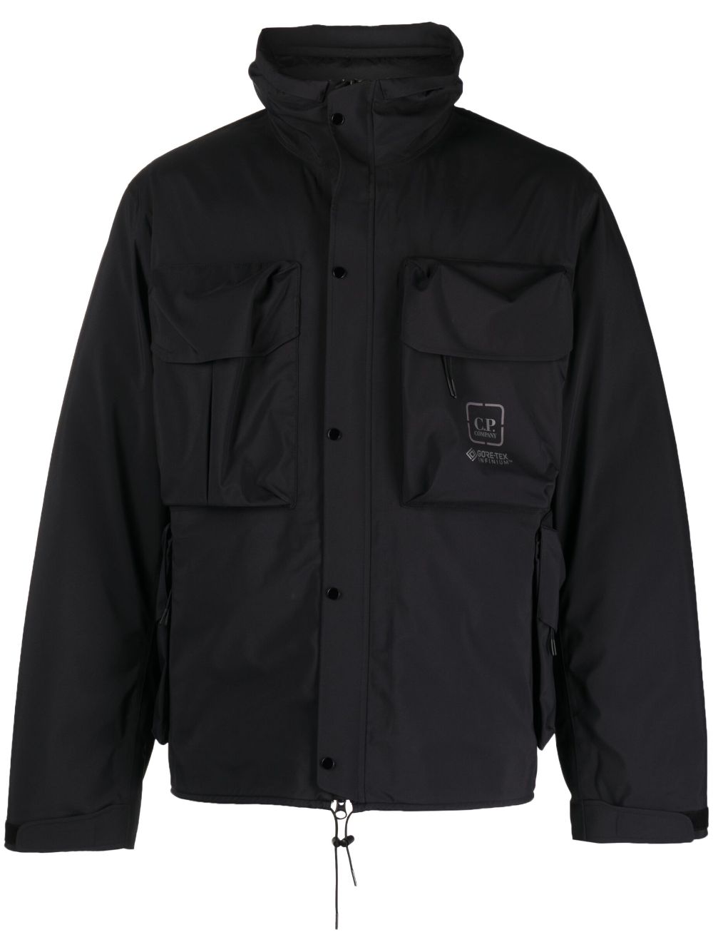 C.P. Company Windbreaker mit Logo-Print - Schwarz von C.P. Company