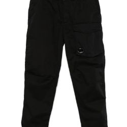 C.p. Company Schwarze Stretch Sateen Cargo-hosen von C.P. Company