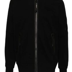 C.p. Company Schwarzer Kapuzenpullover Mit Reißverschluss von C.P. Company