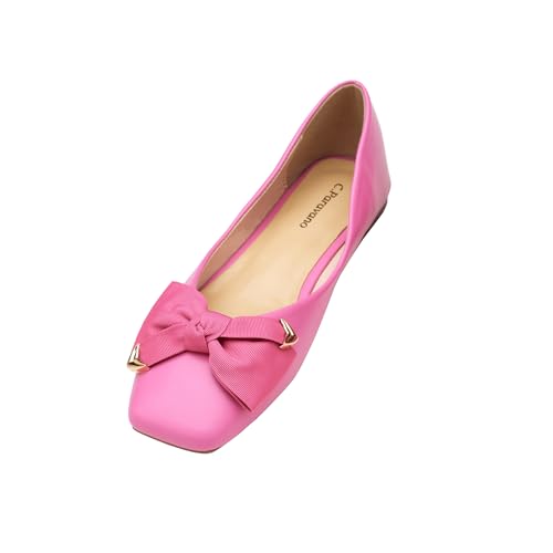 C.Paravano Ballerinas Damen | Bogenknoten Ballett Flach (Rosa,38) von C.Paravano