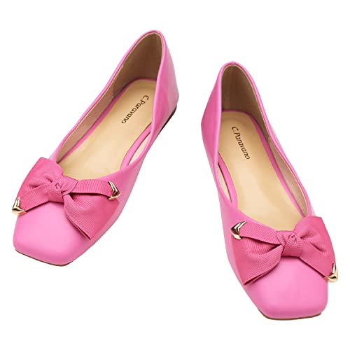 C.Paravano Ballerinas Damen | Bogenknoten Ballett Flach (Rosa,36) von C.Paravano