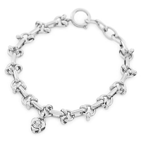 C.Paravano Herz Armbänder Damen Silber 20.5cm | Charme Armband Damen Silber mit Kristalle | Armkette Damen Schmuck für Sie Frauen Freundin Mama von C.Paravano