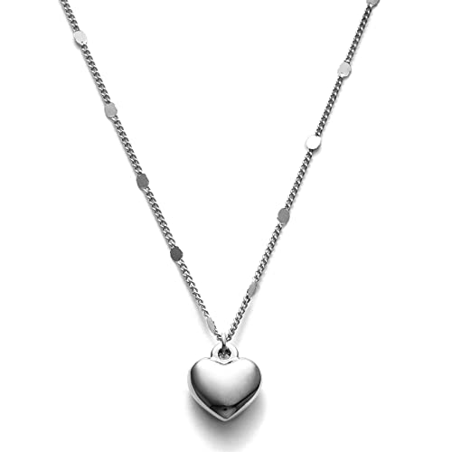 C.Paravano Herzkette Damen Sterling SIlber 925 | Halskette Dame Silber | Kette Damen Silber mit Herz | Schmuck Geschenke Weihnachtsgeschenke für Frauen Freundin Sie von C.Paravano