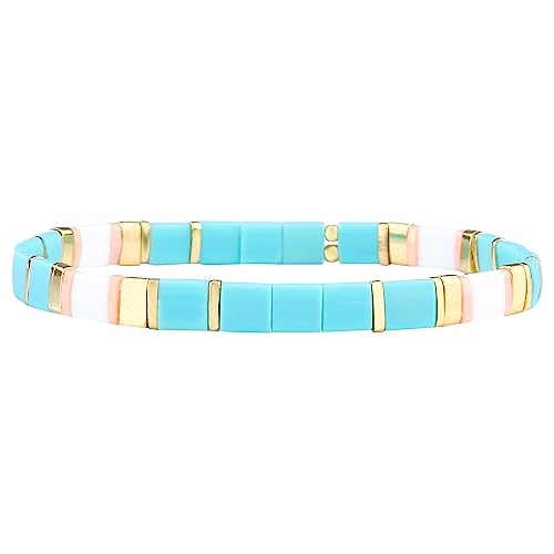 C·QUAN CHI Lässig Tila Perlen Stretch Elastische Stapelbare Armbänder Tennis Wrap Handgemachte Freundschaft Armbänder Frauen 06E C·QUAN CHI Lässig Tila Perlen Stretch Elastische Stapelbare Armbänder Tennis Wrap Handgemachte Freundschaft Armbänder Frauen 06E von C·QUAN CHI