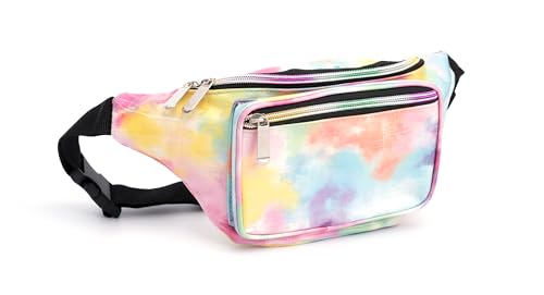 Holografische Gürteltasche für Damen, Grils, Festival, Rave, Party, Reisen, Gradient Rainbow, Einheitsgröße von C.T.Soarsky
