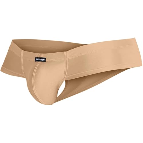 Cut4Men Unterwäsche Spandex Hybrid Cheeky Brief 1er Pack, Goldener Sand, S von C4M CUT FOR MEN