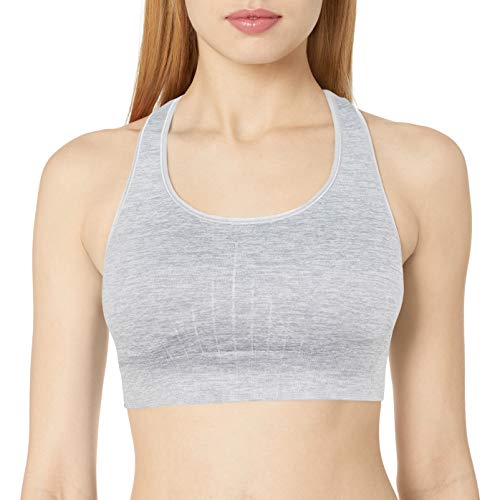 C9 Champion Damen Medium Support Nahtlose Racerback Sport-BH, C9 Grau Heather, Medium von C9 Champion