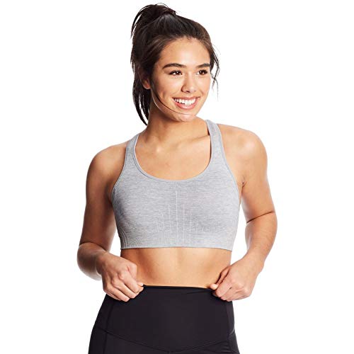 C9 Champion Damen Medium Support Nahtlose Racerback Sport-BH, C9 Grau Heather, X-Small von C9 Champion