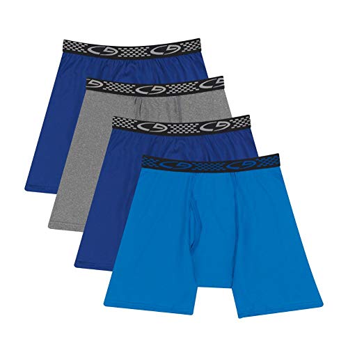 C9 Champion Herren Boxer Brief Slipe, Aztec Blau/Thundering Grey Heather/Aztec Blue/Blue Brilliance, X-Large von C9 Champion