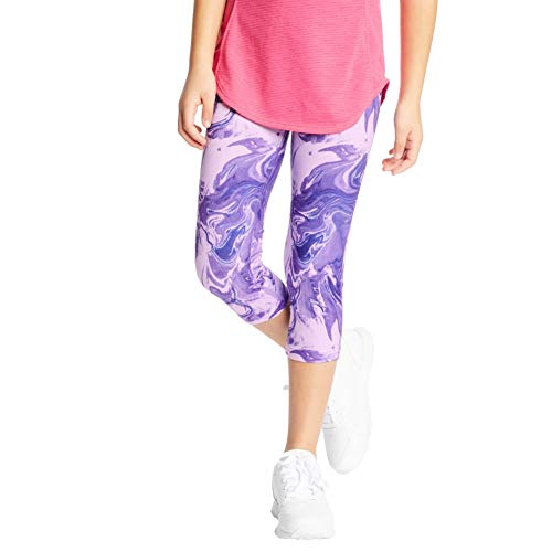 C9 Champion Mädchen Capri Leggings, Multi Marmor lila, Klein von C9 Champion