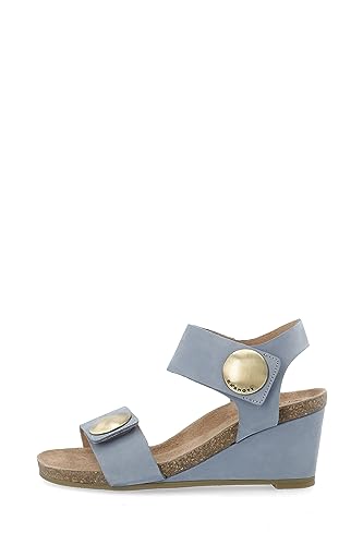 CA'SHOTT A/S Damen CASALBERTA 61200370 Velcro Button Sandal Nubuck Keilsandale, Blue Shadow, 37 EU von CA'SHOTT A/S