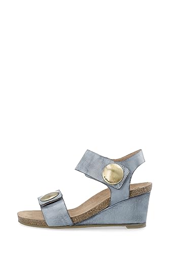 CA'SHOTT A/S Damen CASALBERTA 61201196 Velcro Button Sandal New West Veg. Tanned Leather Keilsandale, Blue Shadow, 38 EU von CA'SHOTT A/S