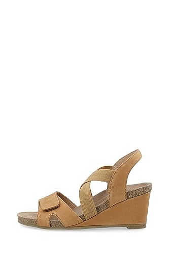 CA'SHOTT A/S Damen CASALBERTA 61201203 Elastic Sandal Nubuck Keilsandale, Brandy, 39 EU von CA'SHOTT A/S