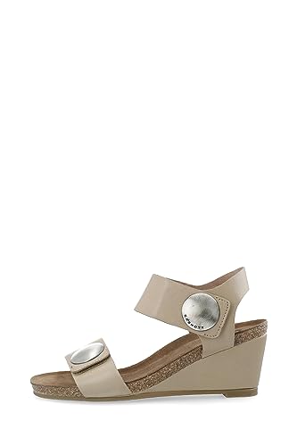 CA'SHOTT A/S Damen CASALBERTA Velcro Button Leather Heeled Sandal, Taupe, 38 EU von CA'SHOTT A/S